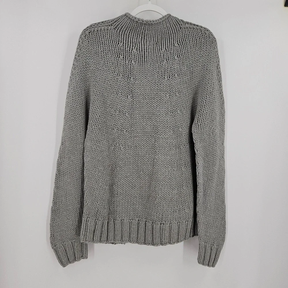 Vintage J. Crew Rollneck Handknit Sweater Gray Fisherman NWT Oarsman L